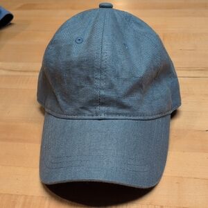 Wyeth Anthropologie Linen Baseball Cap Women's Blue Gray